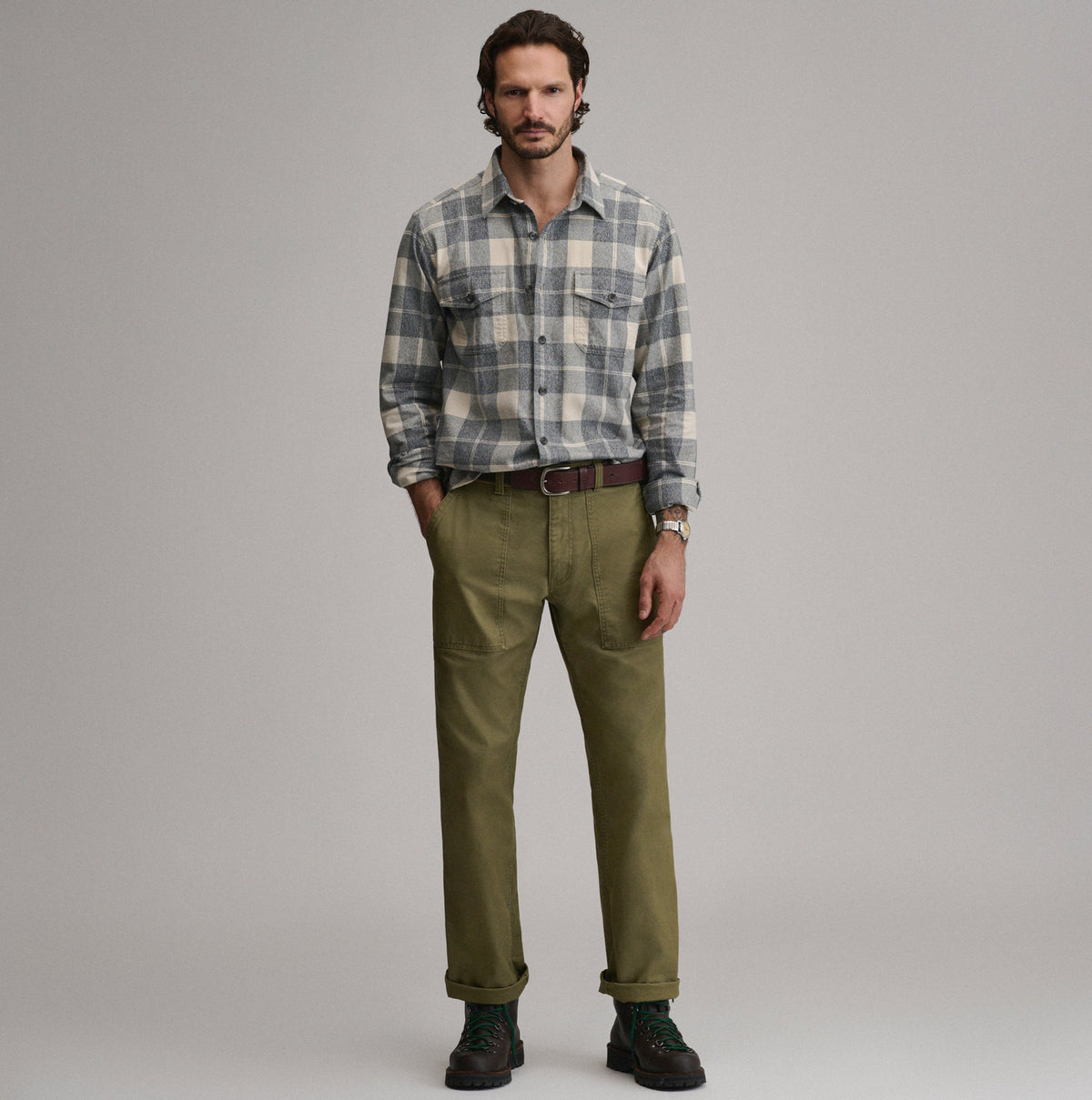 Men's Long-Sleeve Eddie's Cabin Shirt - Jaspe Flannel