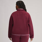 Women's Plush Fleece Snap-Mock Pullover