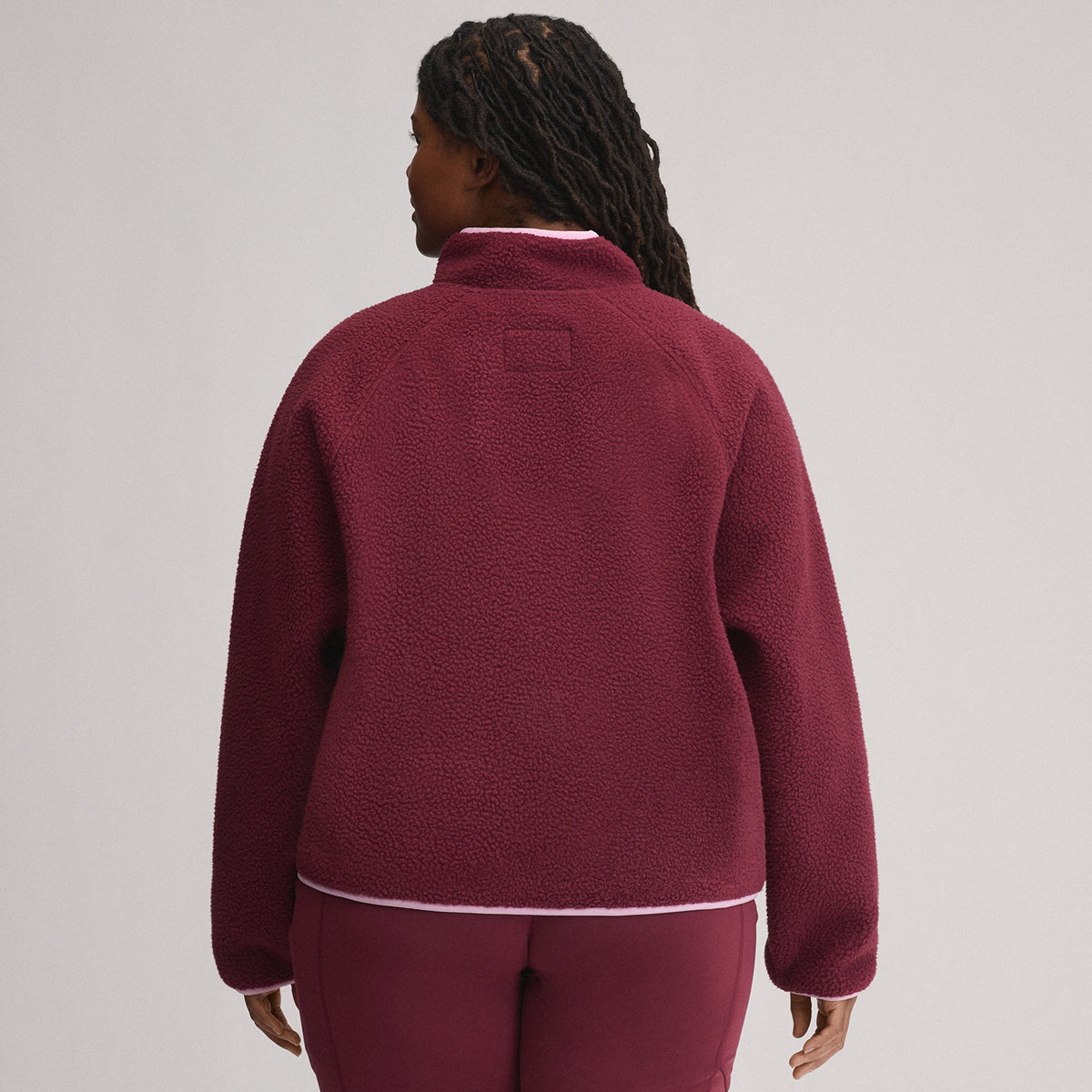 Women's Plush Fleece Snap-Mock Pullover