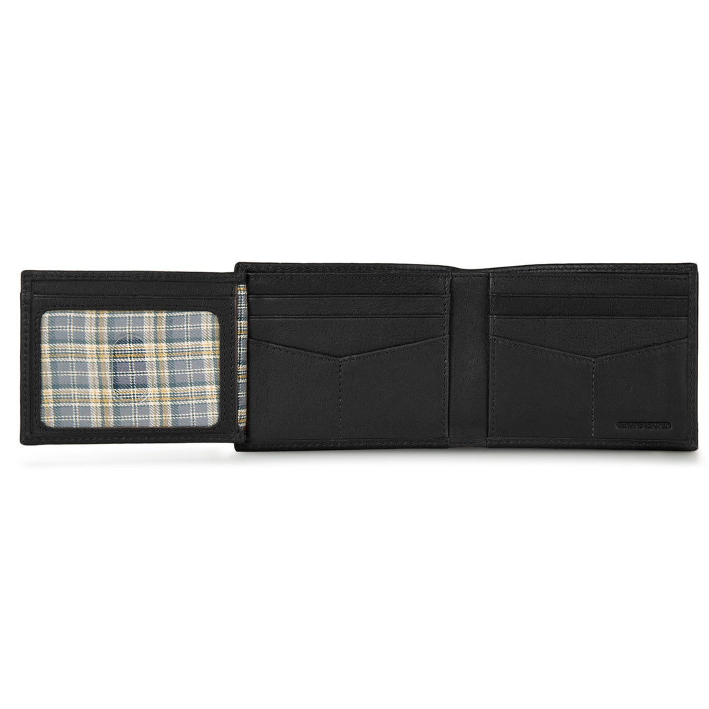 EB Signature Logo Leather Flip Id Bifold Wallet