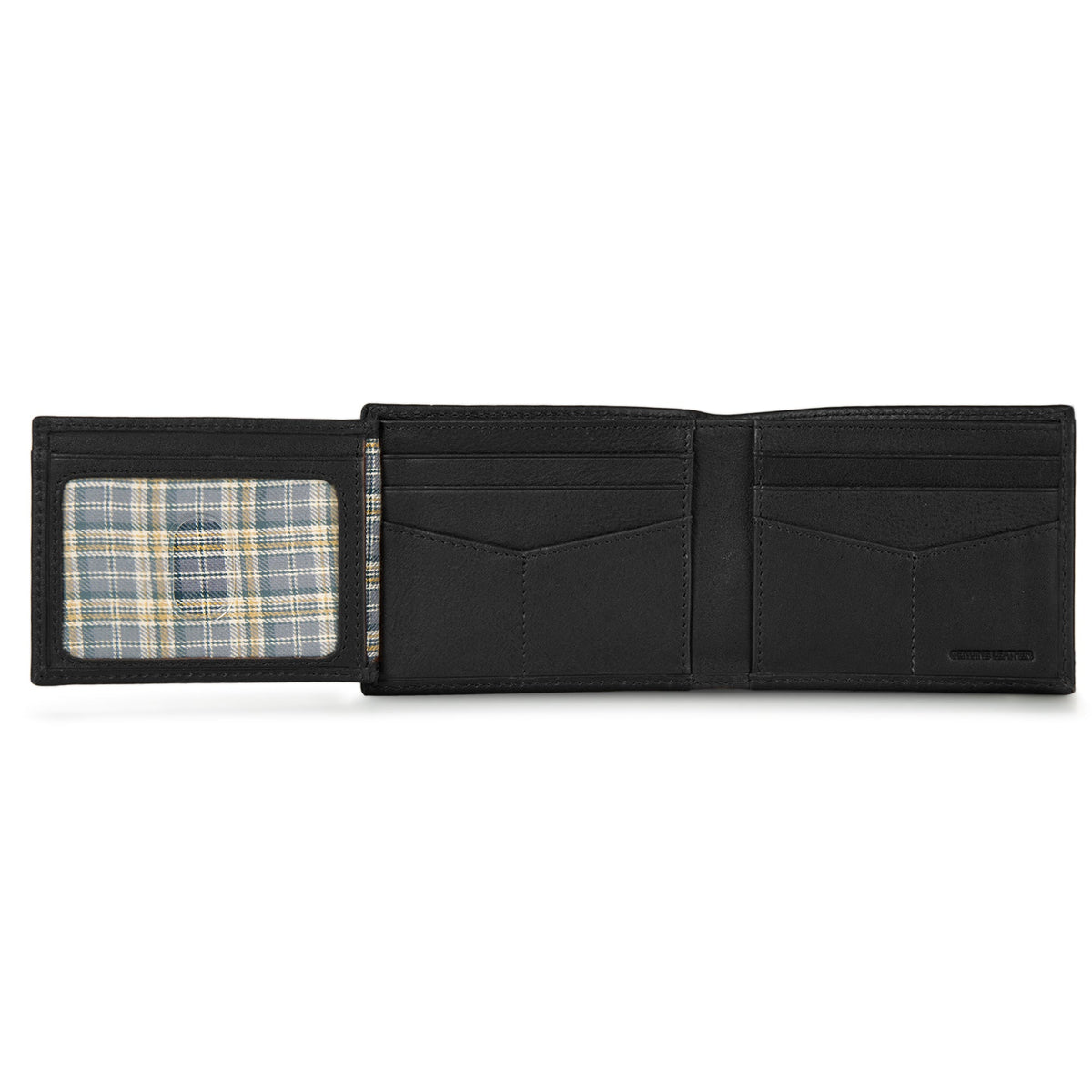 EB Signature Logo Leather Flip Id Bifold Wallet