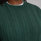Women's Cotton Cable Crew Sweater