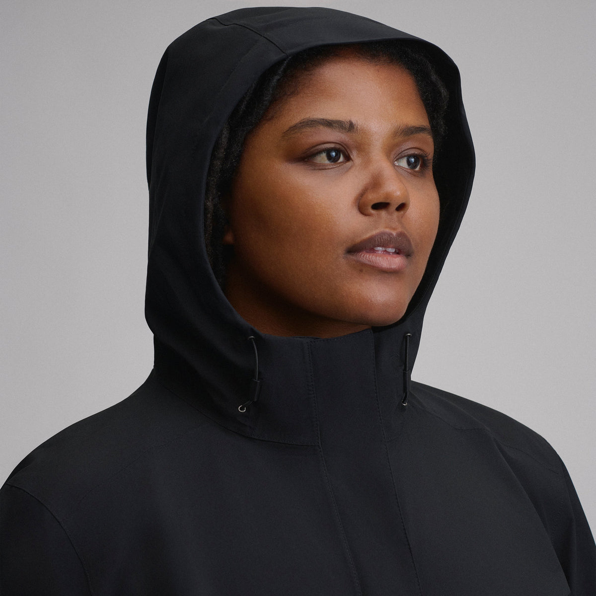 Women's Cloud Cap Waterproof Stretch Hooded Rain Parka