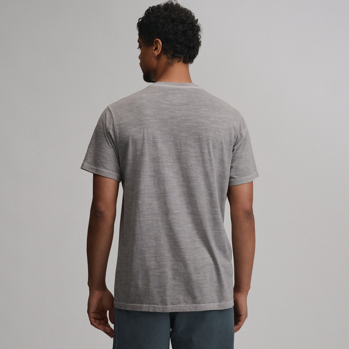 Men's Short-Sleeve Sunwashed Cotton Henley