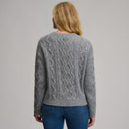 Women's Open Stitch Cable Crew Sweater