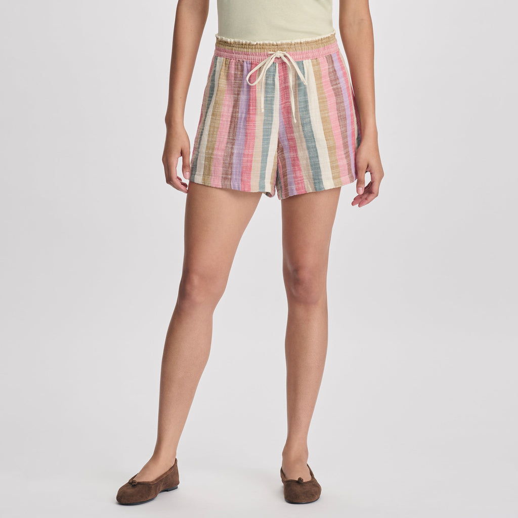 Women's Woven Cotton Slub Short