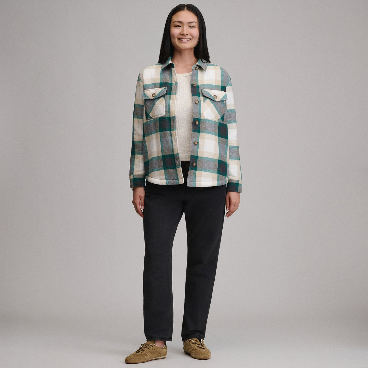 Women's Heritage Faux Sherpa Bonded Shirt Jacket