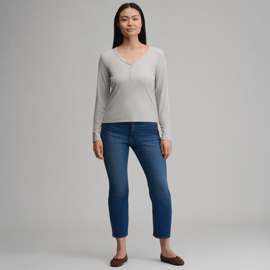 Women's Long-Sleeve Multi Button Henley