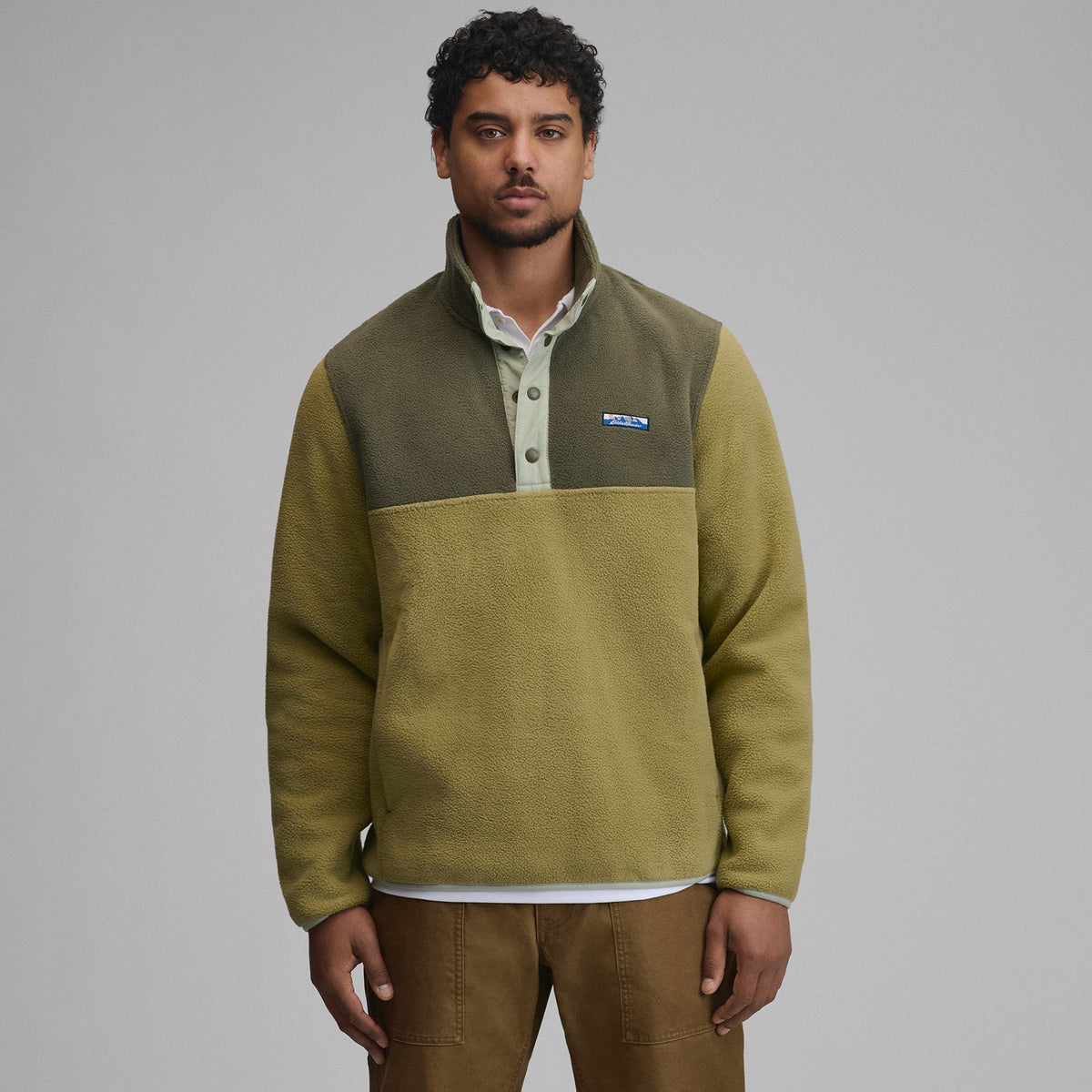 Men's Authentic Outdoor Fleece Snap-Mock Pullover