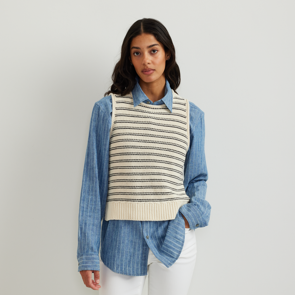Women's Striped Sweater Tank