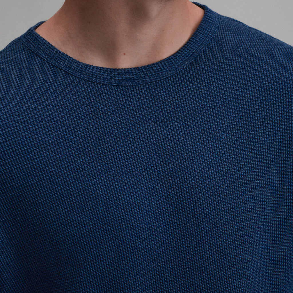 Men's Plaited Waffle Thermal Crew