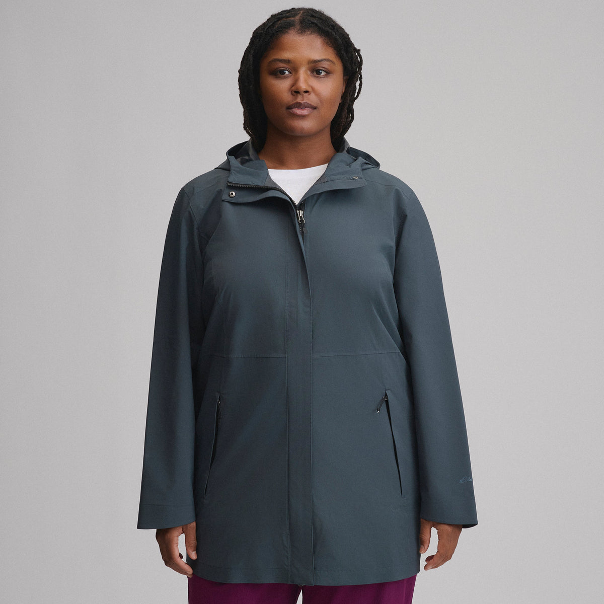 Women's Cloud Cap Waterproof Stretch Hooded Rain Parka