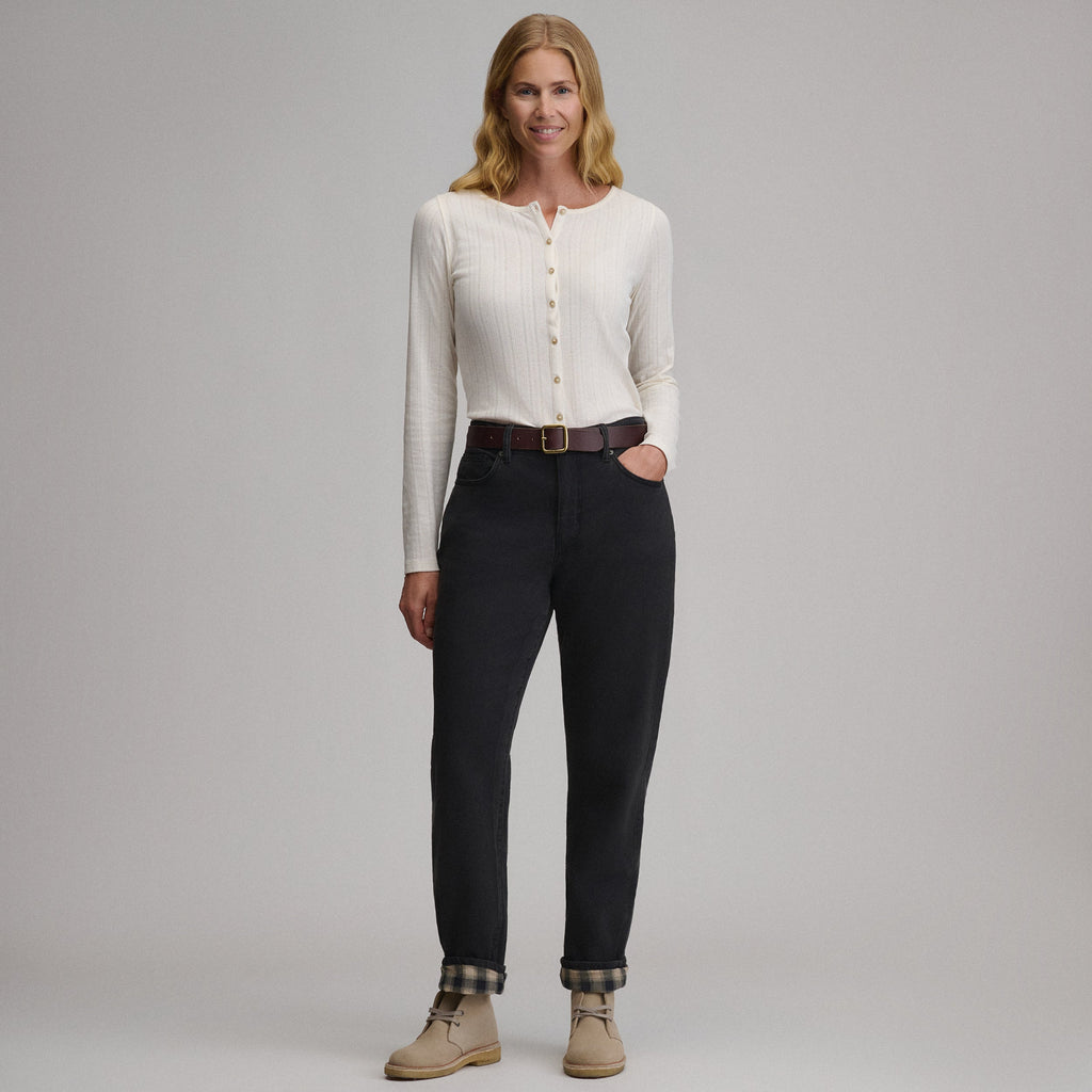 Women's Boyfriend Flannel Lined Jean