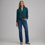 Women's Long-Sleeve Softened Button-Down Shirt