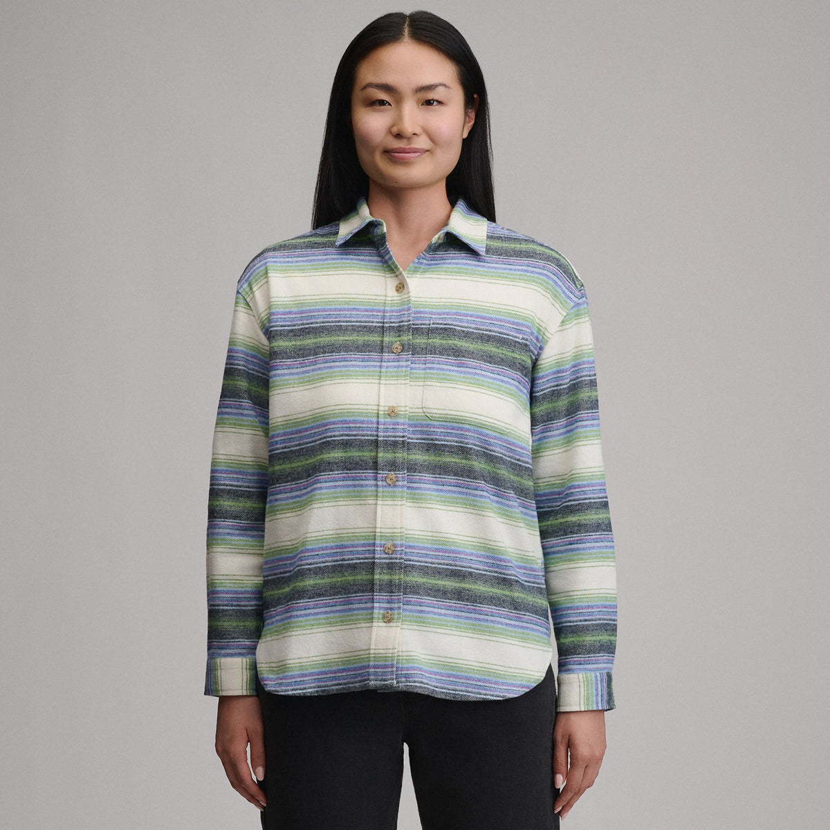 Women's Long-Sleeve Heritage Soft Boyfriend Flannel Shirt