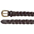 Women's Thin Braided Leather Belt
