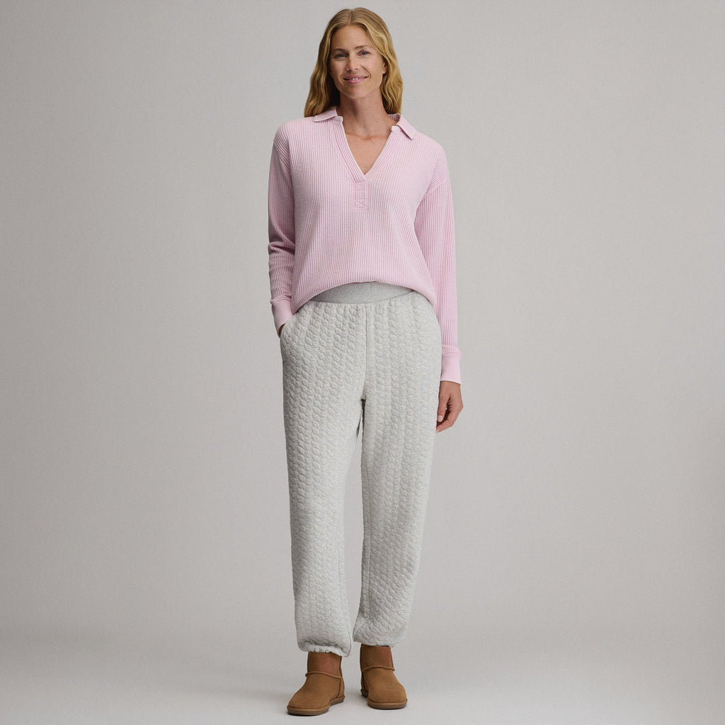 Women's Lounge V-Neck Thermal Crew