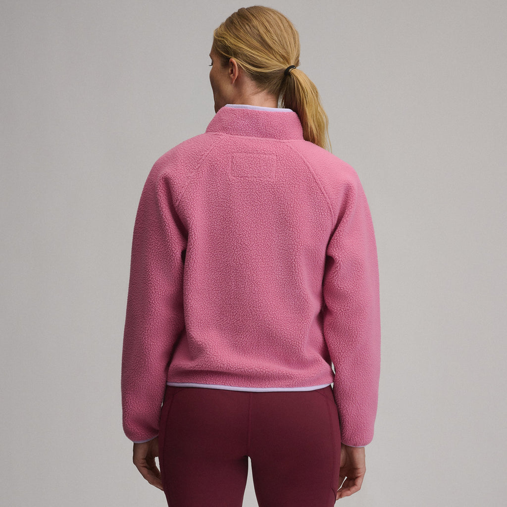 Women's Plush Fleece Snap-Mock Pullover