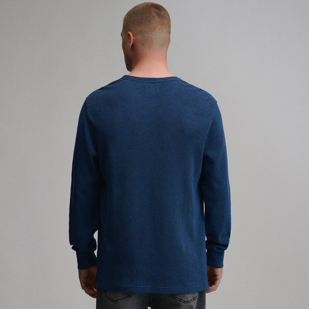 Men's Plaited Waffle Thermal Crew