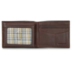 EB Signature Logo Leather Flip Id Bifold Wallet