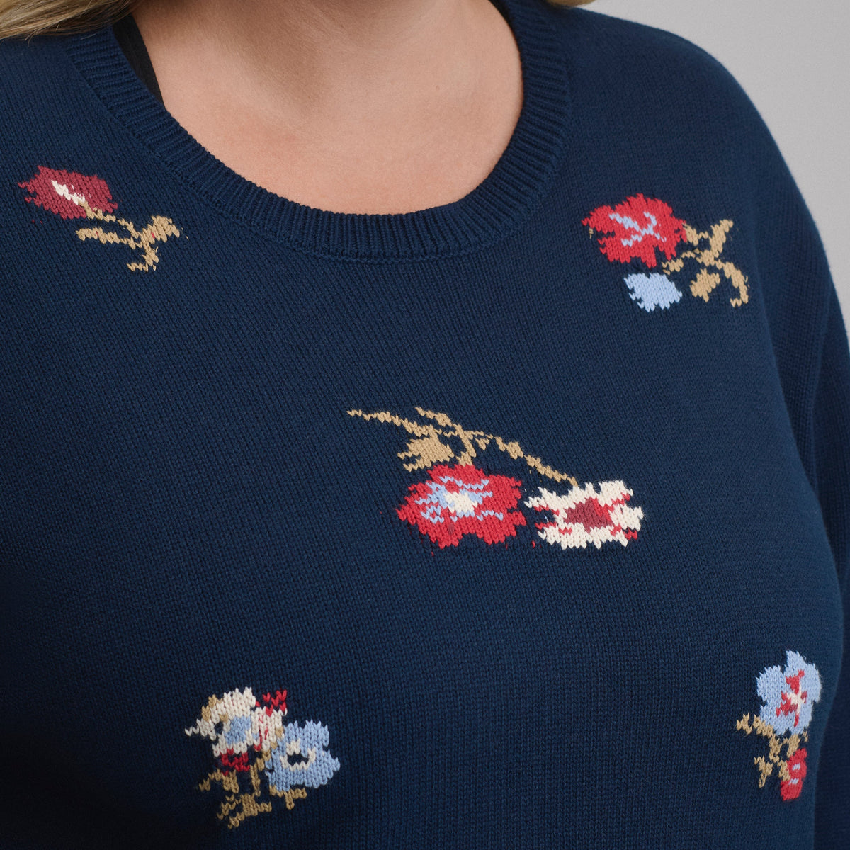 Women's Floral Crewneck Sweater