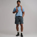 Men's Short-Sleeve Sunwashed Cotton Henley